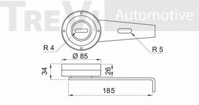 TREVI AUTOMOTIVE ta1056 -  Натяжной ролик, поликлиновой  ремень